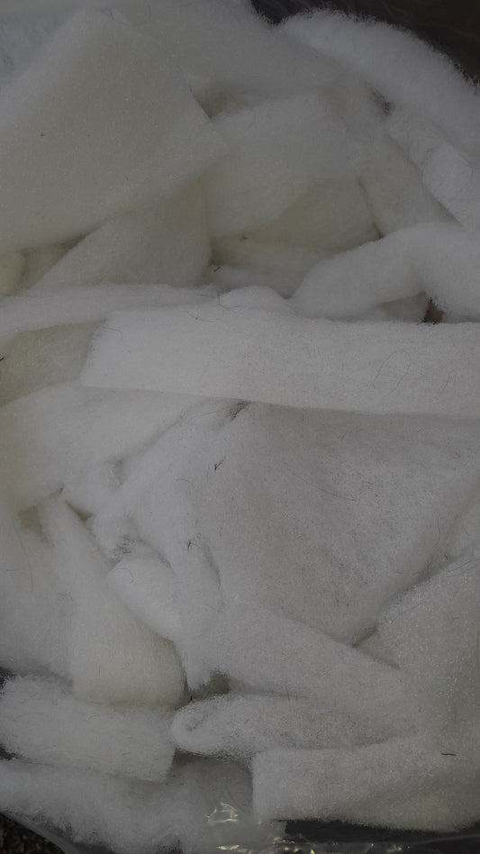 Polyester Wadding Remnants. 1kg bags suitable for Crafters