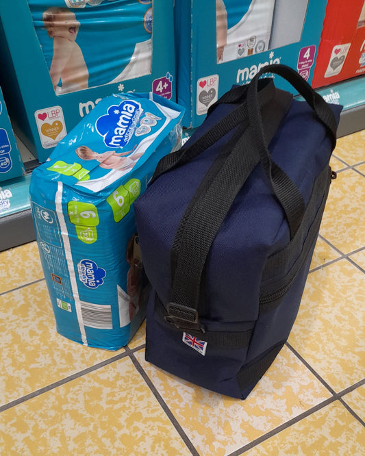 Genesis Nappy Bag. British made carrier bags for Nappies Diapers or other baby items.